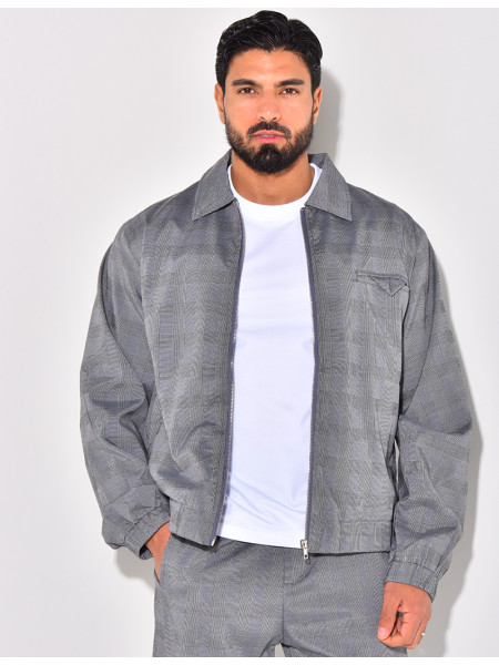 Ensemble pantalon et veste à carreaux