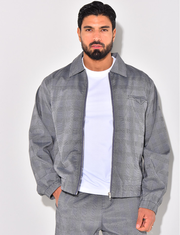 Ensemble pantalon et veste à carreaux