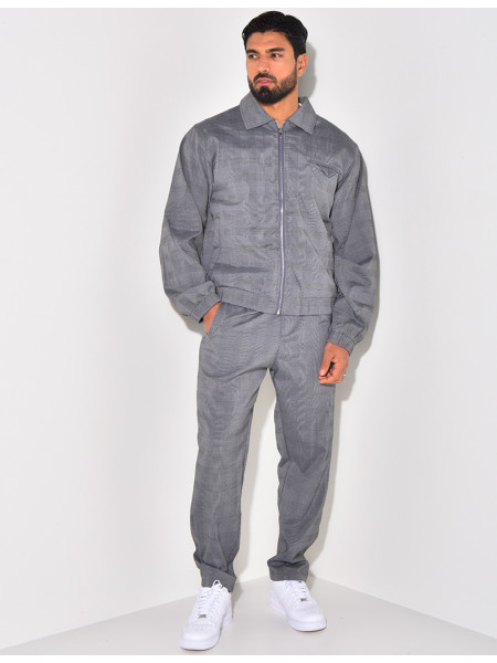 Ensemble pantalon et veste à carreaux