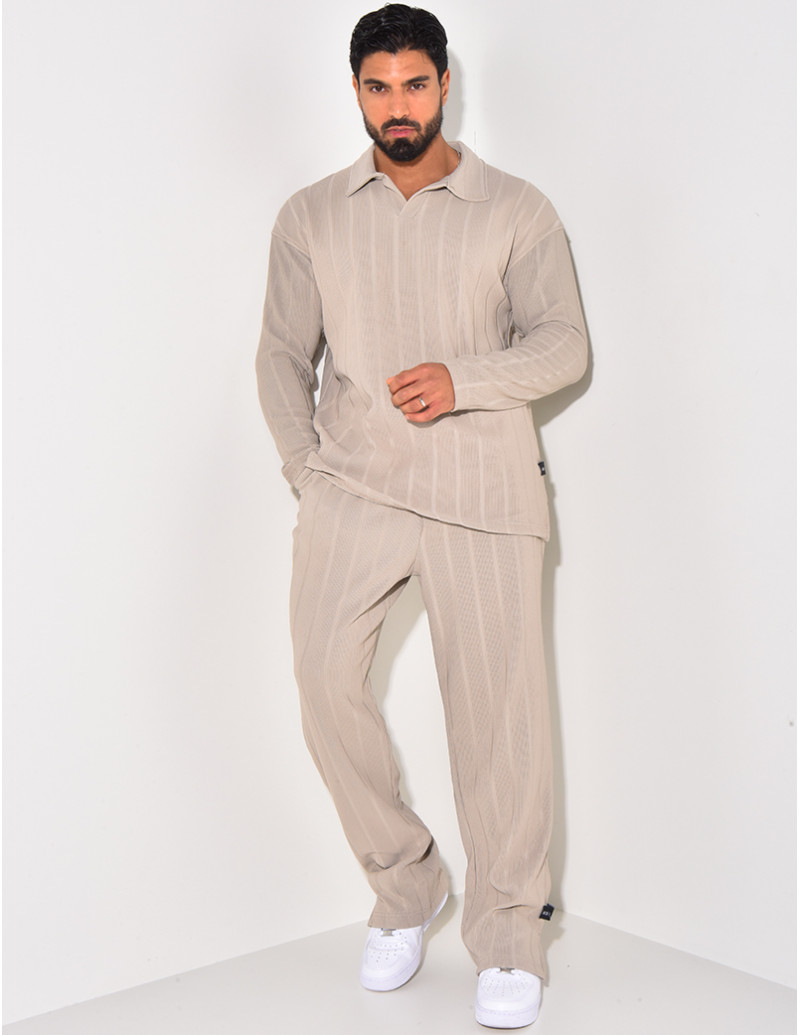 Ensemble pantalon et pull à...