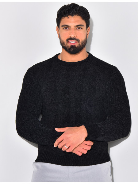 Pull en laine tressé