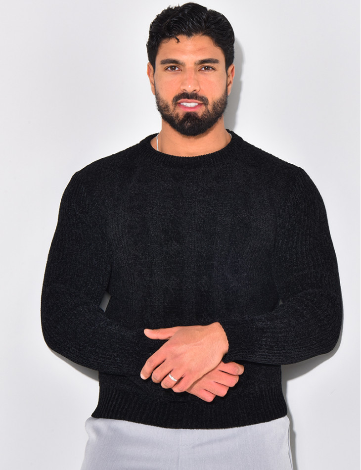 Pull en laine tressé