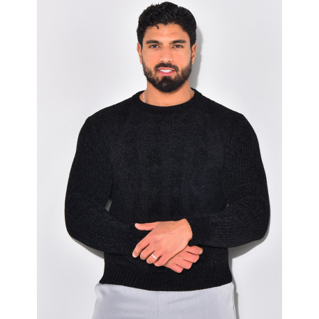 Pull en laine tressé