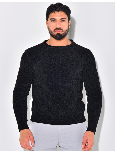 Pull en laine tressé