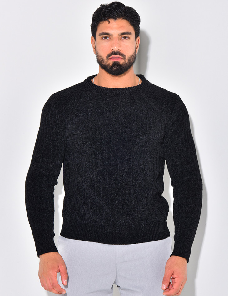 Pull en laine tressé