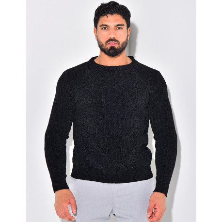 Pull en laine tressé