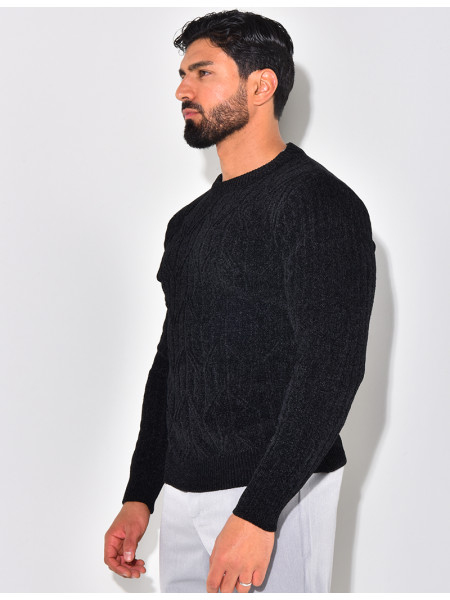 Pull en laine tressé