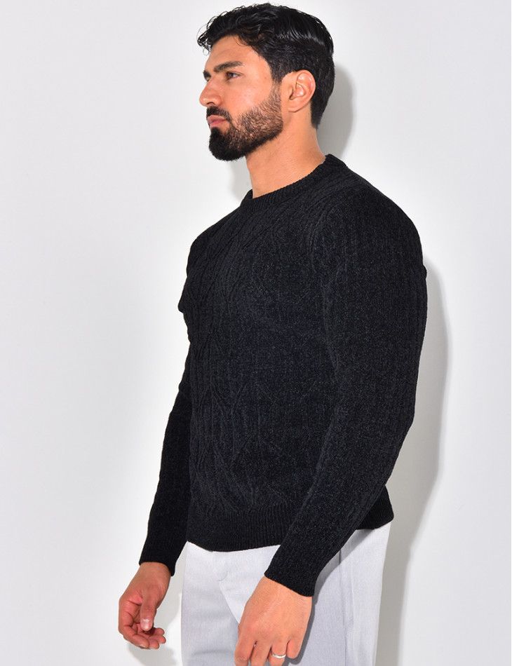 Pull en laine tressé