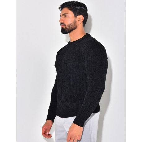 Pull en laine tressé