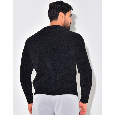 Pull en laine tressé