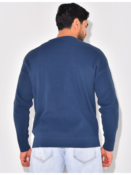 Pull fin à col rond