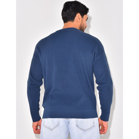 Pull fin à col rond