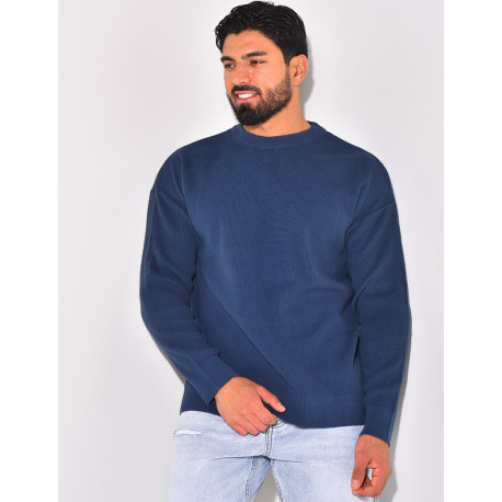 Pull fin à col rond