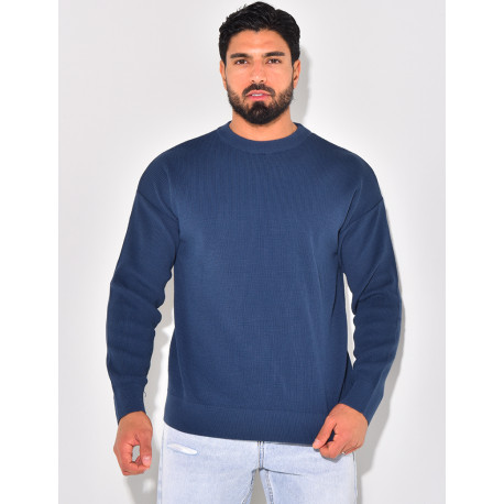 Pull fin à col rond