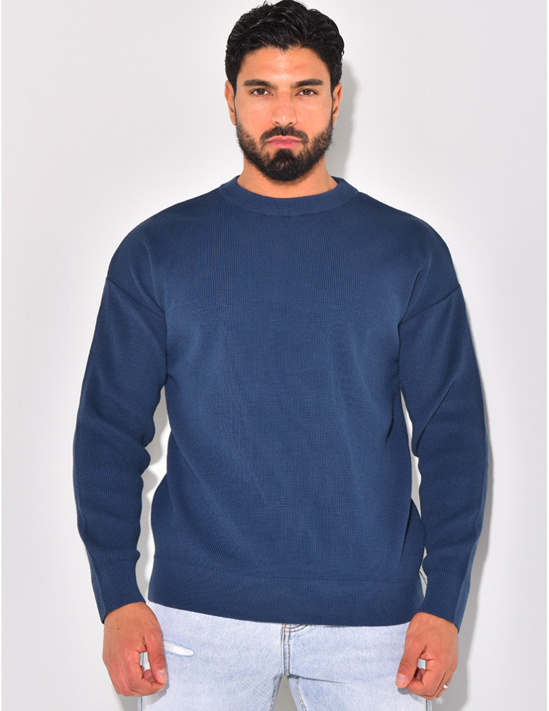 Pull fin à col rond