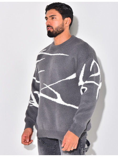 Pull en laine à motifs