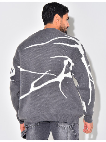 Pull en laine à motifs