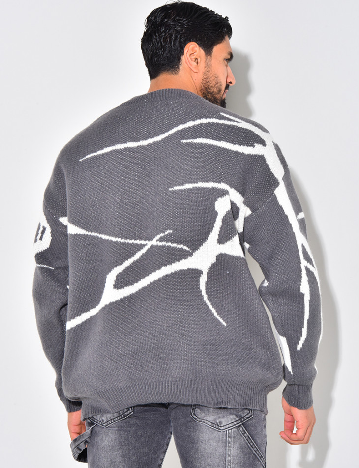 Pull en laine à motifs
