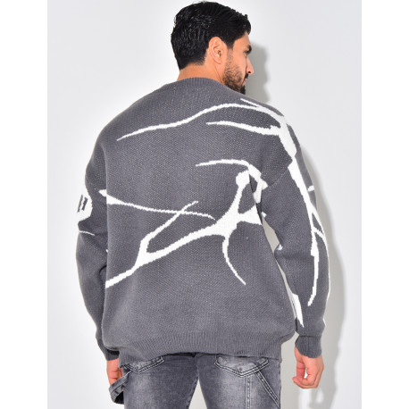 Pull en laine à motifs