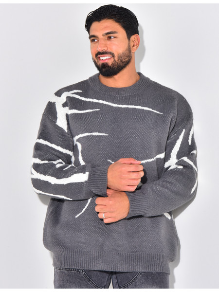 Pull en laine à motifs