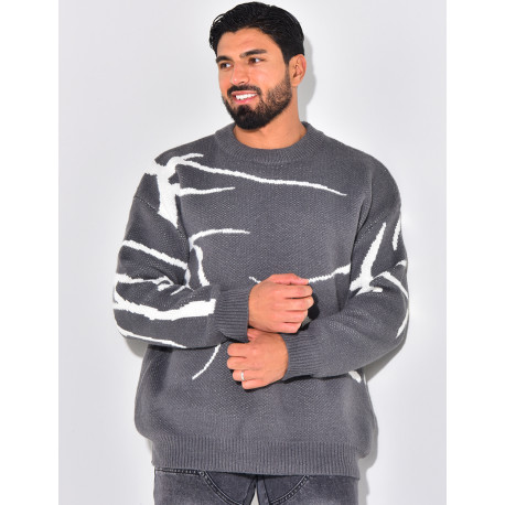 Pull en laine à motifs