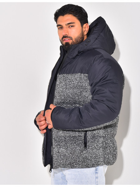 Doudoune bi-matière