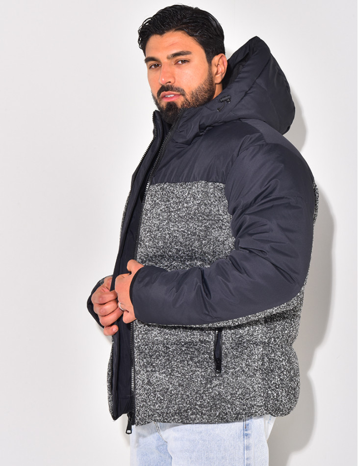 Doudoune bi-matière