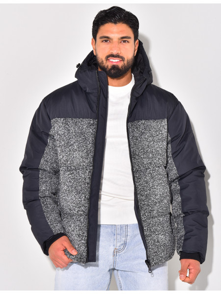 Doudoune bi-matière