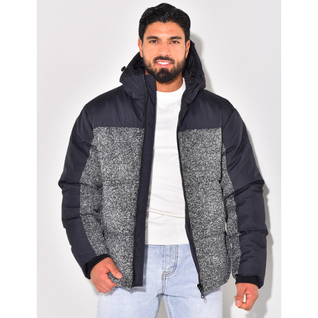 Doudoune bi-matière