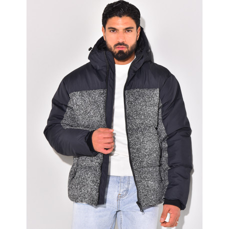 Doudoune bi-matière