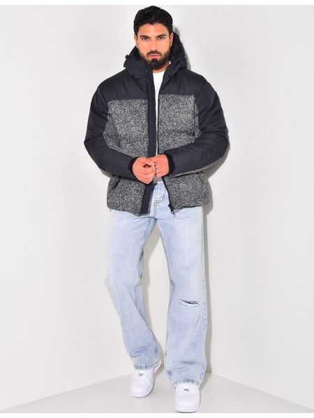 Doudoune bi-matière