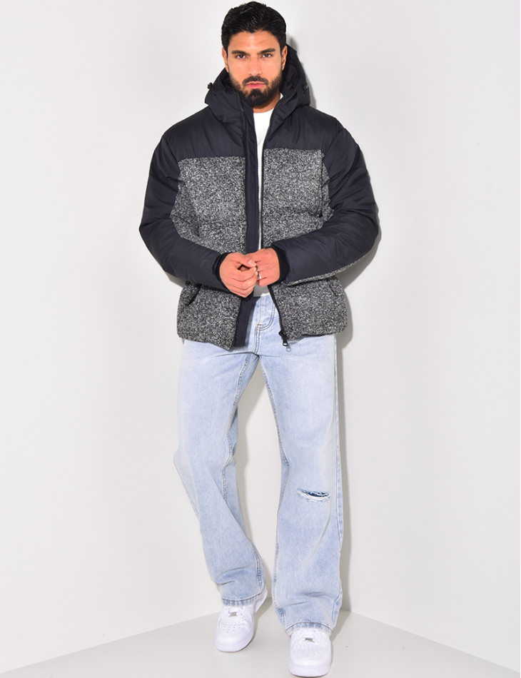 Doudoune bi-matière