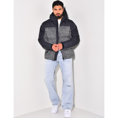 Doudoune bi-matière