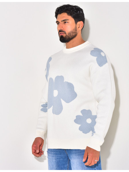 Pull en laine à motifs
