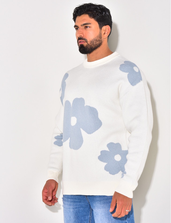 Pull en laine à motifs