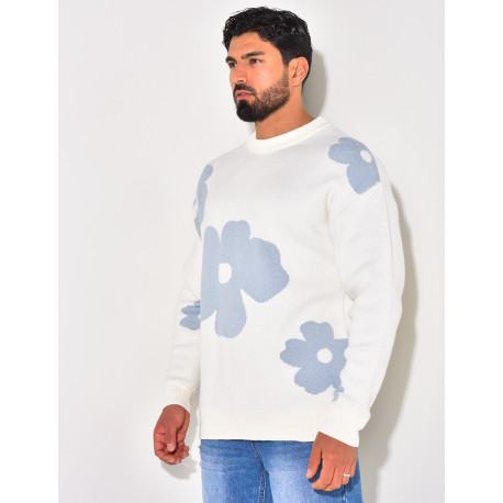 Pull en laine à motifs