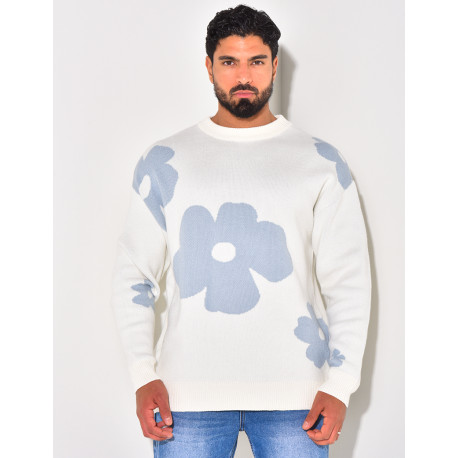 Pull en laine à motifs
