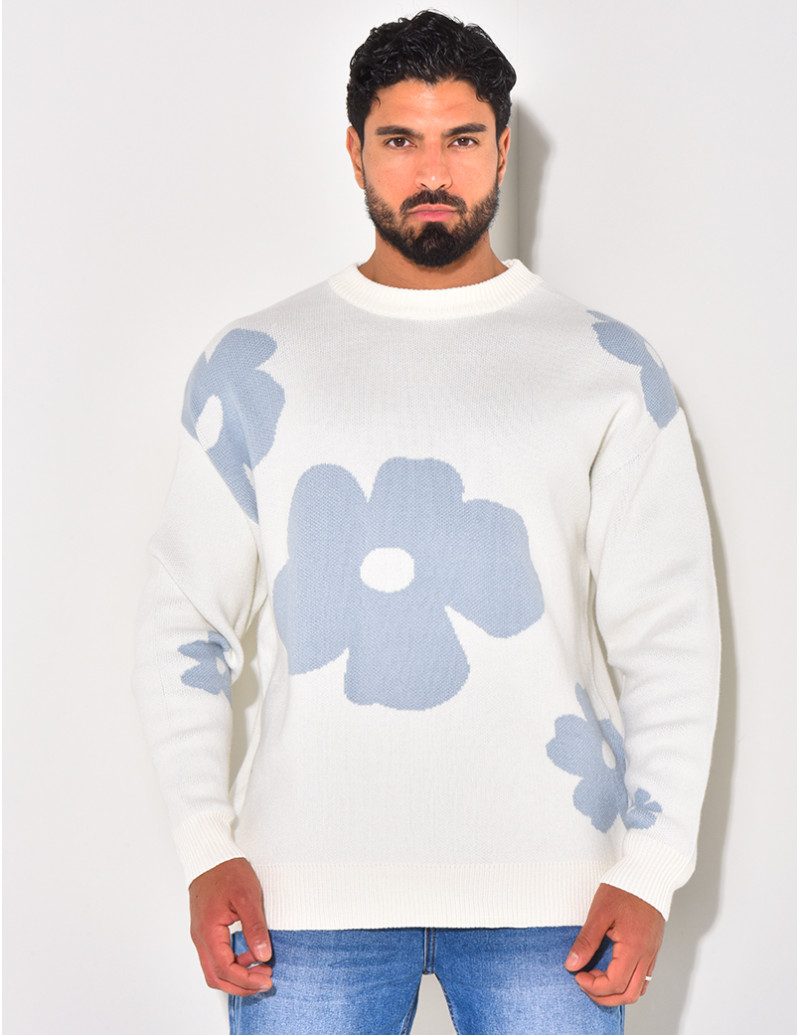 Pull en laine à motifs