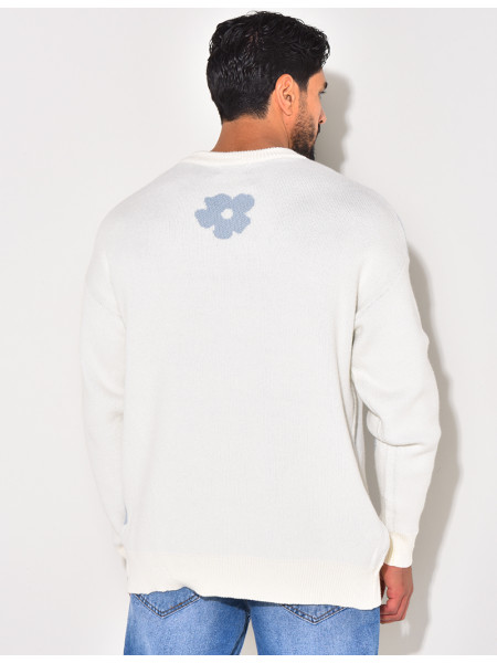 Pull en laine à motifs