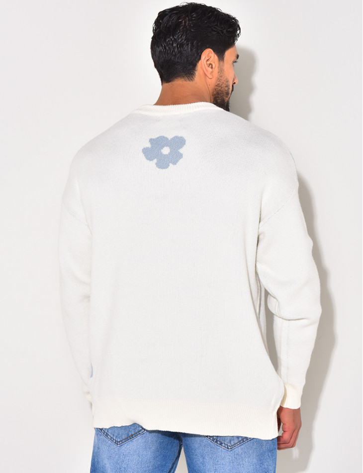 Pull en laine à motifs