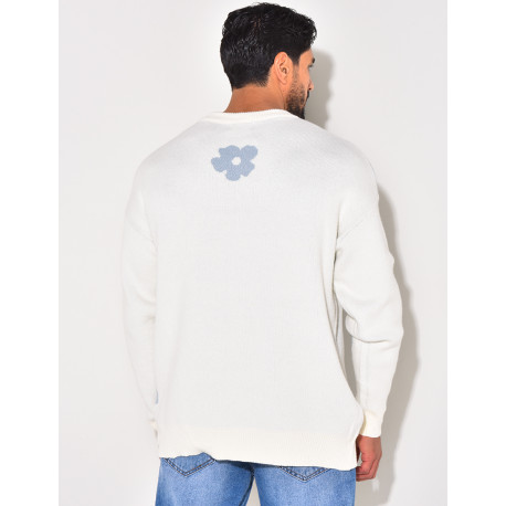 Pull en laine à motifs