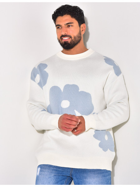 Pull en laine à motifs
