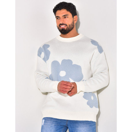 Pull en laine à motifs