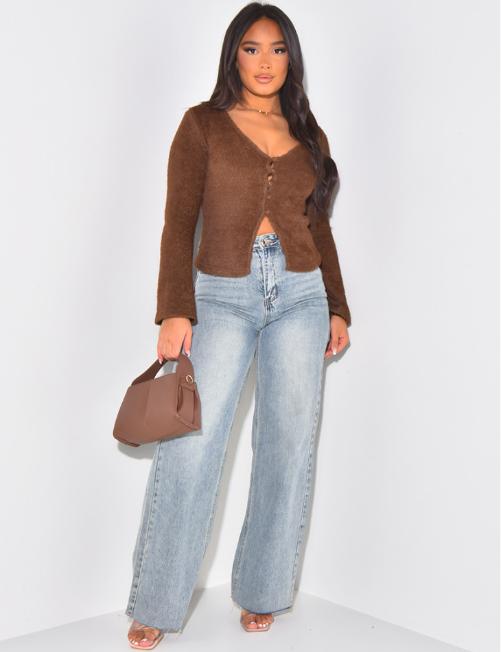 Gilet tout doux à boutons