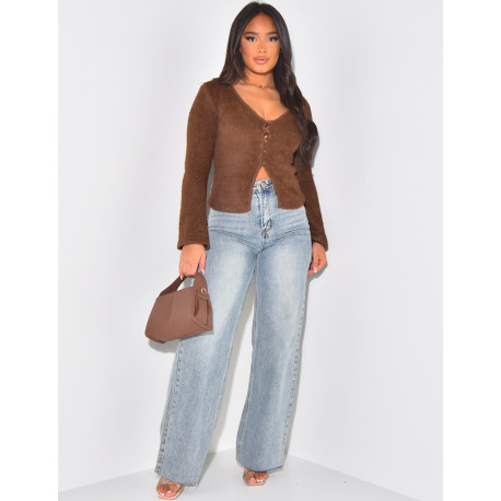 Gilet tout doux à boutons