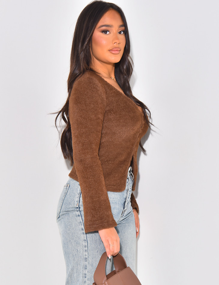 Gilet tout doux à boutons