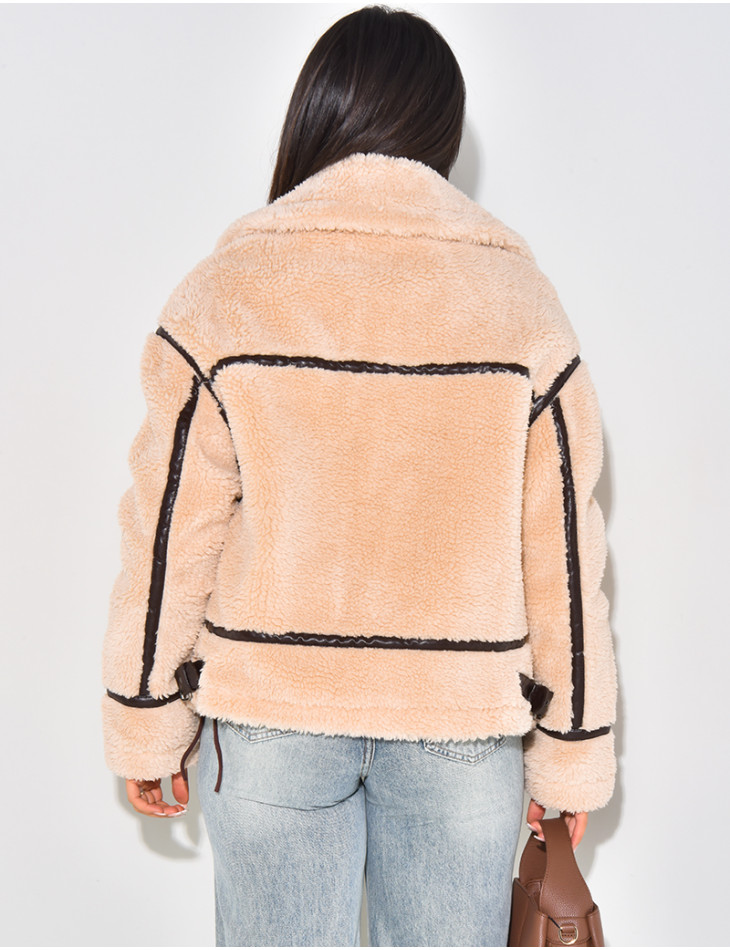 Oversized sheepskin jacket