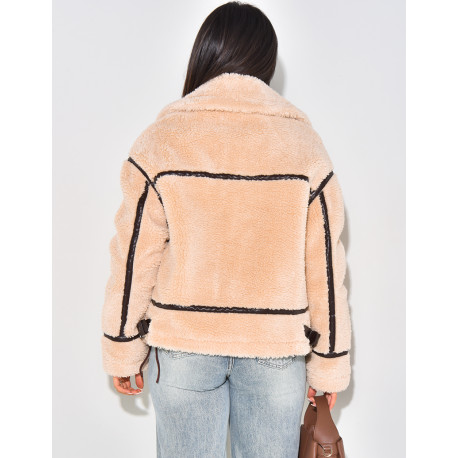 Oversized sheepskin jacket