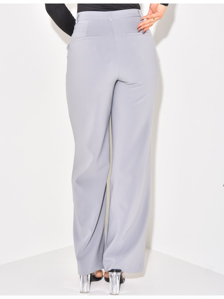 Pantalon de tailleur coupe droite