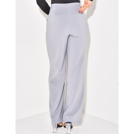 Pantalon de tailleur coupe droite